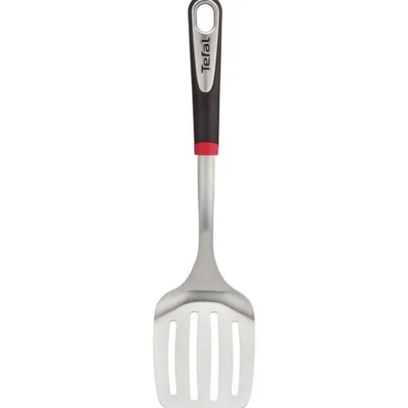 Vinklad spatel - TEFAL - Ingenio - Rostfritt stål - Plasthandtag - Svart och röd