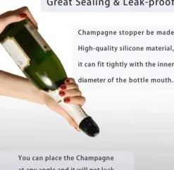 Vinkork Champagne Vakuum försluter Stopper Champagnelåsning