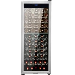 Vinkylare 80 flaskor, Dual Zone, Fristående Kylskåp, LED-ljus, Energisparande, Digital temperaturkontroll