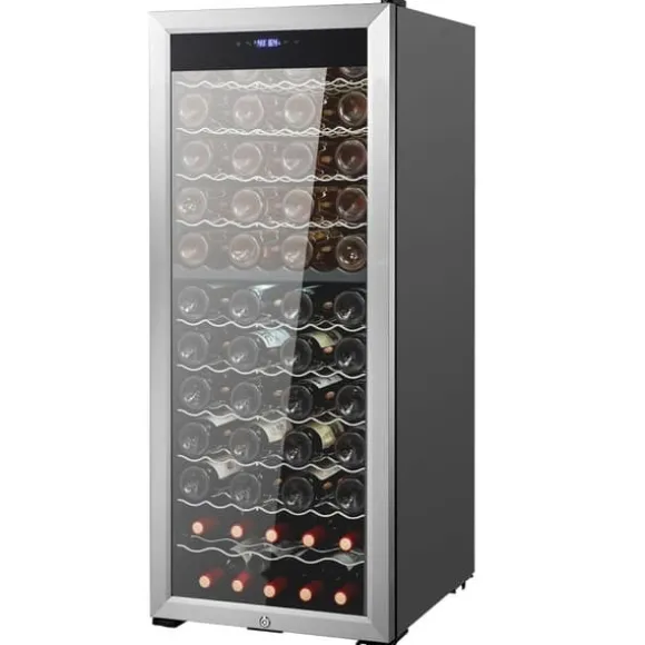 Vinkylare 80 flaskor, Dual Zone, Fristående Kylskåp, LED-ljus, Energisparande, Digital temperaturkontroll