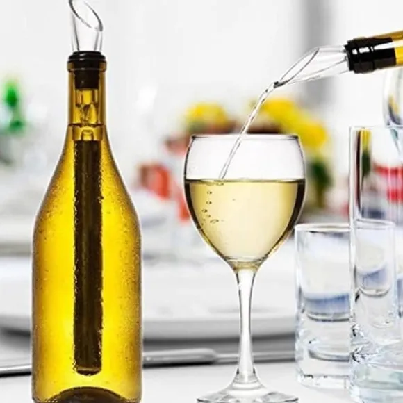 Vinkylare, 3-i-1 kylsticka för vinflaskor i rostfritt stål, perfekt present till vintillbehör.