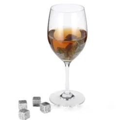 Vinkylare, 100 % naturliga whiskystenar dricker iskub Whiskeysten Whiskey Rock Cooler Present - Typ 9st Svart