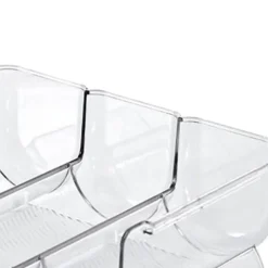 Vinorganisatör Stapelbar plast Transparent Vattenflaskhållare Ställ för Hemvisning 3 Flaskor Transparent