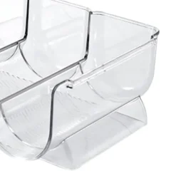 Vinorganisatör Stapelbar plast Transparent Vattenflaskhållare Ställ för Hemvisning 3 Flaskor Transparent