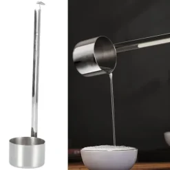 Vinslev Rostfritt Stål Sked Vin Dipp Sked Öl Hällmått Sked för Kök 250ML