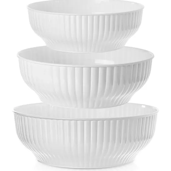 Vit plastköksskål 2,5/4/5 l 3 st.