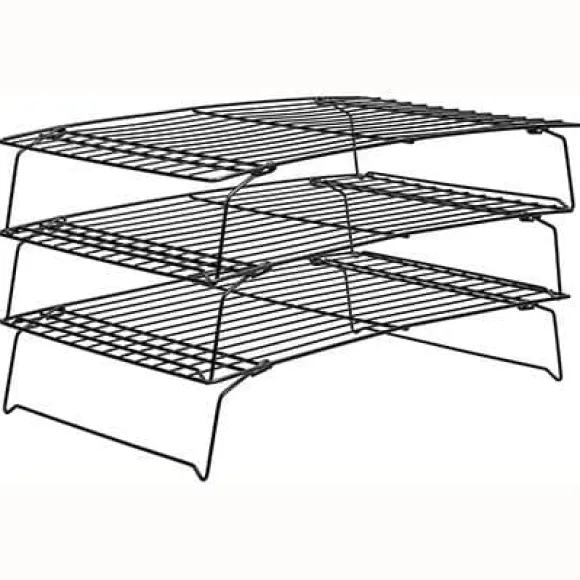3 Våningar Avsvalningsgaller Bakgaller 40x25cm Bakplåt Non-Stick