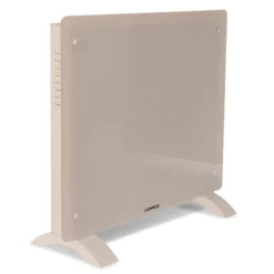 VONROC Elvärmare 1000W – Glaspanel & WiFi | För rum upp till 12 m² | Timer & termostat | Beige