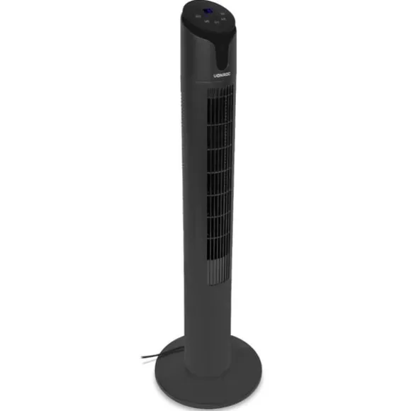 VONROC Lyxig pelarfläkt – 110cm – svart | Inkl. fjärrkontroll