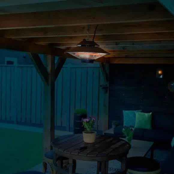 VONROC VONROC 1500W Hängande Terrassvärmare – Infraröd takvärmare med fjärrkontroll och IP44 skydd