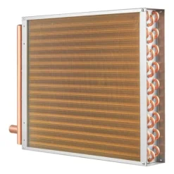 Värmeväxlare 18x20, vatten till luft, 3-radig, 3/8 kopparportar, effektiv värmeöverföring, hållbar konstruktion