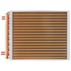 Värmeväxlare 18x20, vatten till luft, 3-radig, 3/8 kopparportar, effektiv värmeöverföring, hållbar konstruktion