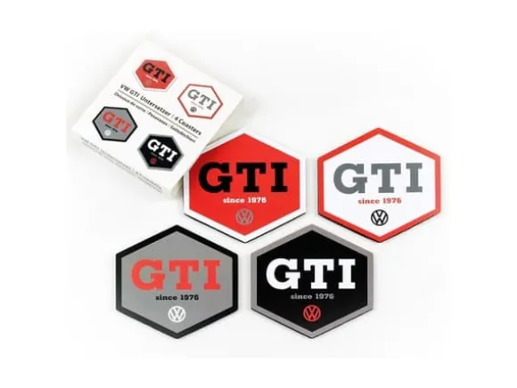 VW GTI flerfarvet glasbrikker 4 stk.