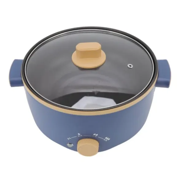 800W elektrisk spis 2,5L 3 hastighetskontroll Enkellagers multifunktionell elektrisk grytkokare UK-kontakt 220V