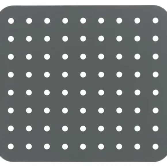 WENKO Crystal Diskbänk, Diskbänksmatta Repskydd, Diskskydd, Plast, 27,5 x 31 cm, Grå