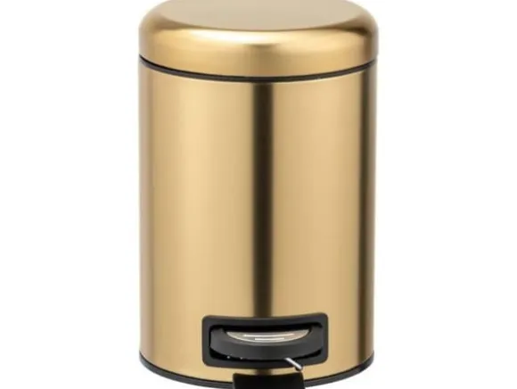 Wenko pedal papperskorg 3L guld (50764)