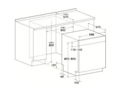 WHIRLPOOL WBC3C26B - Diskmaskin - Svart