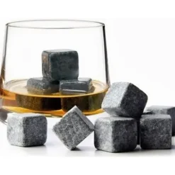 Whiskystenar - Naturliga - 9 delar - Uppfriskande isbitar - Späd ej ut - Grå