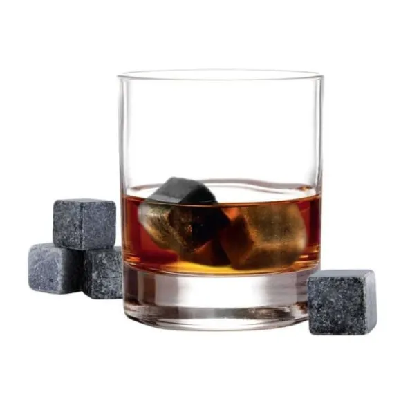 Whiskystenar - Vin och mottagningar - Set om 9 - Kyl utan att späda ut - Färg Grå - Sten