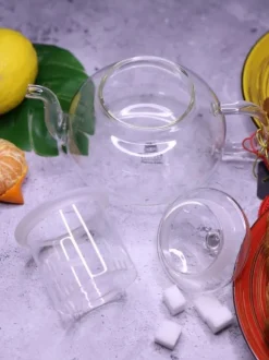 WILMAX Tekanna Glas 770 ml – Värmebeständig Tebryggare med Glasfilter | Thermo Glass