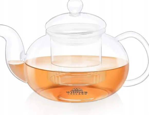 Wilmax tekanna i glas 620 ml med glasfilter, spissäker