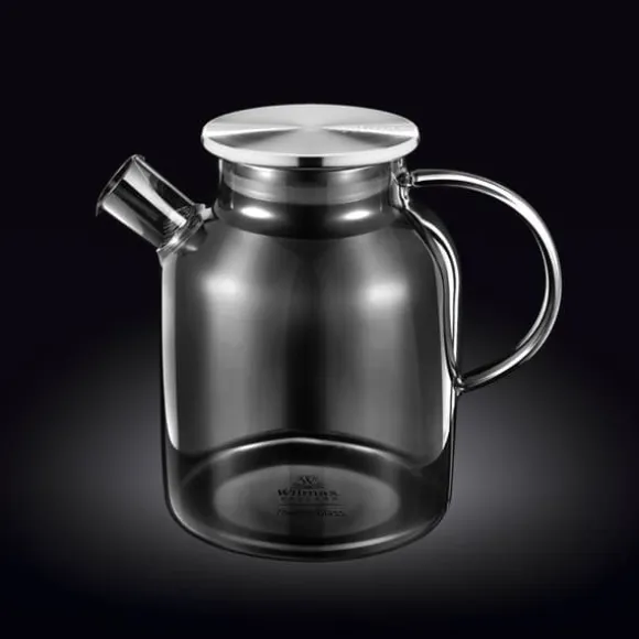 Wilmax värmebeständig glaskanna 1,6L grå