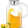 Wilmax värmetålig glaskaraff 2,1 L, rostfritt lock