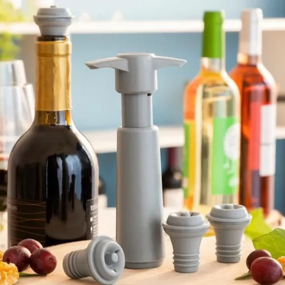 Winuum InnovaGoods vakuumpump och vinkorkar (4 korkar)