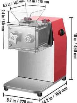 850W 250kg/H 7mm skärtjocklek kommersiell elektrisk köttskärare, hög effektivitet, låg ljudnivå, lätt att rengöra, hög tillämpbarhet