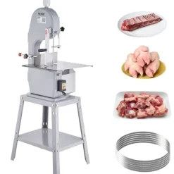 1500W kommersiell elektrisk köttbandsåg i rostfritt stål, kraftfull och hållbar sågmaskin.