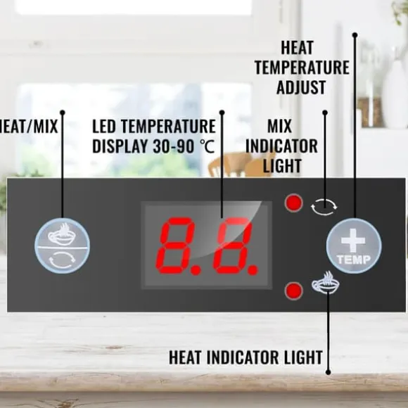 400W 10L 30-90°C varmchokladmaskin med avtagbar droppbricka, choklad tempereringsmaskin, lätt att använda och rengöra