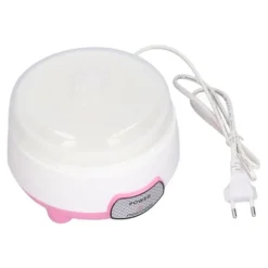 15W 1L mini yoghurtmaskin 360° uppvärmning automatisk yoghurtmaskin för hem EU-kontakt 220V rosa