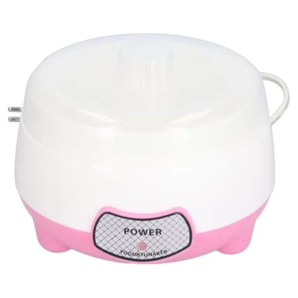 15W 1L mini yoghurtmaskin 360° uppvärmning automatisk yoghurtmaskin för hem EU-kontakt 220V rosa