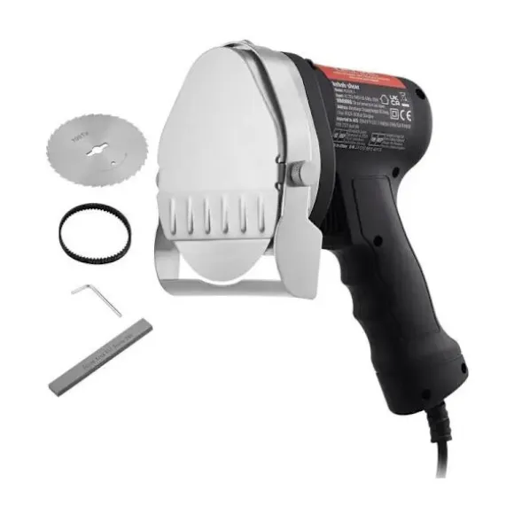 80W 100mm professionell turkisk kebabkniv, elektrisk sawama-kniv, kommersiell gyroskopskärare i rostfritt stål