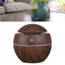 Wood Grain USB luftfuktare för sovrum, vardagsrum, kontor och bil