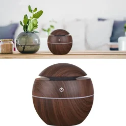 Wood Grain USB luftfuktare för sovrum, vardagsrum, kontor och bil