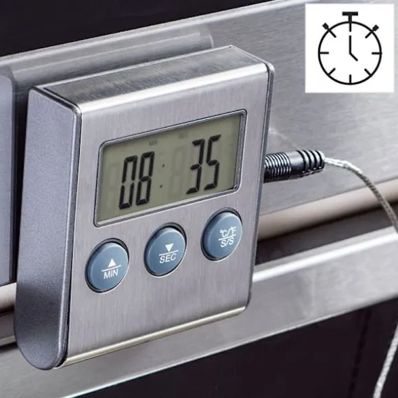 XAVAX Köttermometer Digital Timer Kabelsensor