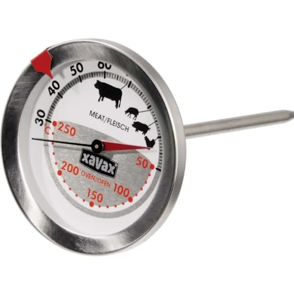Xavax kött- och ugnstermometer rostfritt stål matt