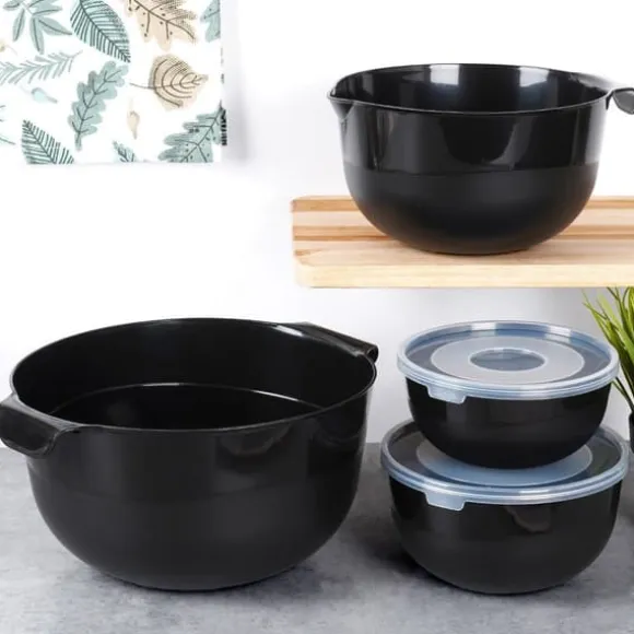 4x Köksblandning Mixning Vispa Förvaringsskål Set