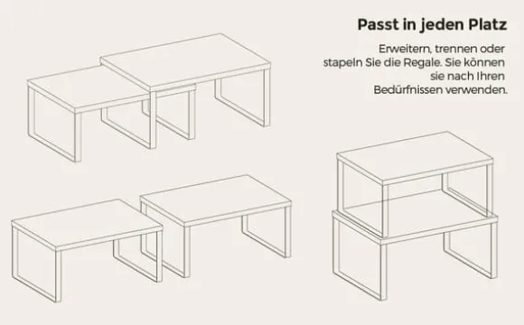 2x Kryddställ - Stapelbar Köksarrangör - Kryddhållare