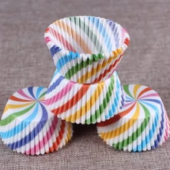 100x Randiga Muffinsformar