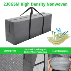 125x32x50cm , Förvaringsväska för trädgårdskuddar , Högkvalitativt non-woven material, Dammtät, fuktsäker, anti-blekning