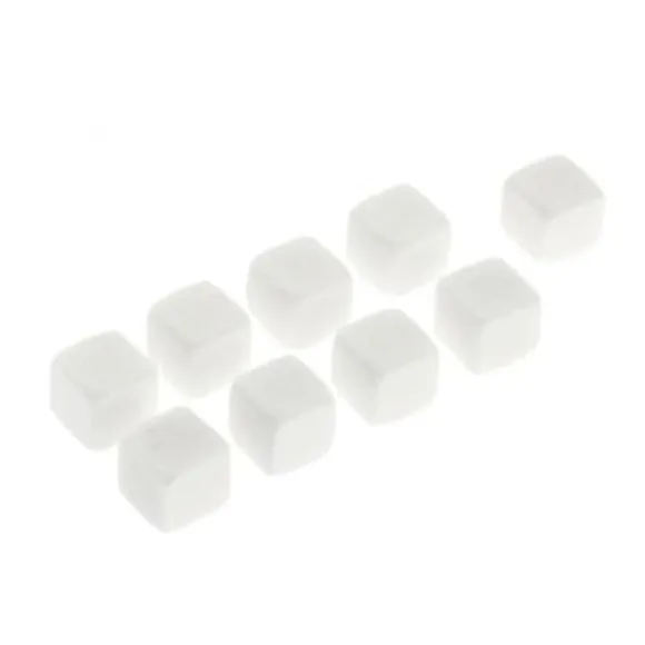 YepYes Ice Cube Stones Whisky Rocks Återanvändbara dryckskylare Stenar för kylning Vinöl Drycker 9ST Vit