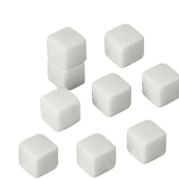 YepYes Ice Cube Stones Whisky Rocks Återanvändbara dryckskylare Stenar för kylning Vinöl Drycker 9ST Vit