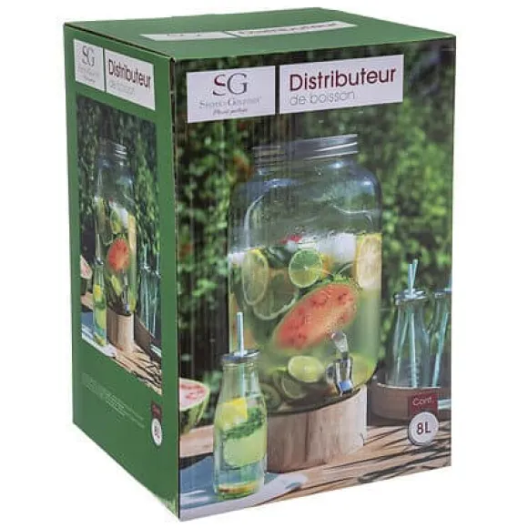 Yorkshire 8L DRYCKDISPENSER av GLAS transparent