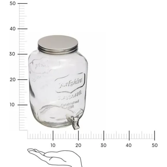 Yorkshire 8L DRYCKDISPENSER av GLAS transparent