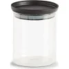 Zeller förvaringsburk med plastlock, 650 ml, svart, 10,3x13cm cm