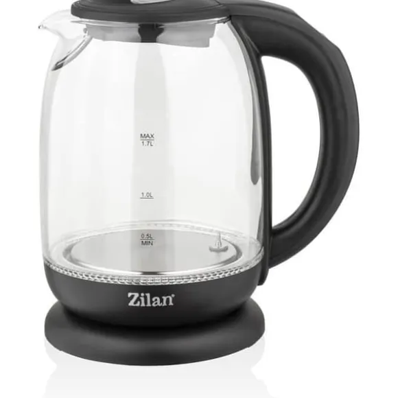 Zilan Vattenkokare i glas med digital skärm och LED, 1.7lt, 5 temperaturinställningar, 2200W