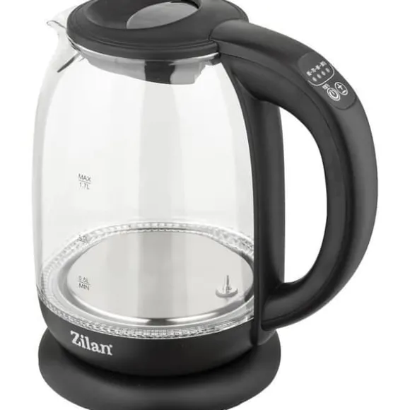 Zilan Vattenkokare i glas med digital skärm och LED, 1.7lt, 5 temperaturinställningar, 2200W